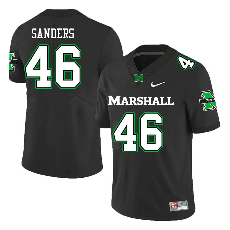 Men #46 Andrew Sanders Marshall Thundering Herd College Football Jerseys Sale-Black